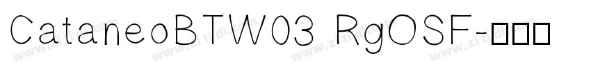 CataneoBTW03 RgOSF字体转换